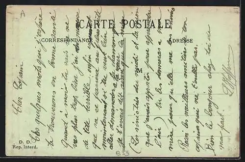 Künstler-AK Mann flüchtet vor einer Frau in den Zug