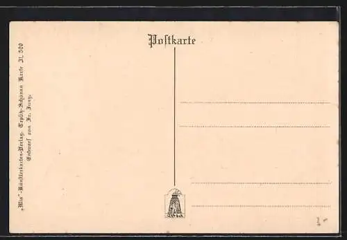 Künstler-AK Fr. Jung: Es liegt eine Krone im grünen Rhein, Rheingold, Kaiserkrönung, Ritter