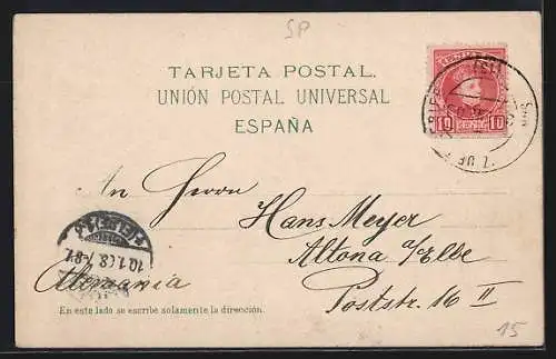 AK San Cristóbal de La Laguna, Partie am Brunnen