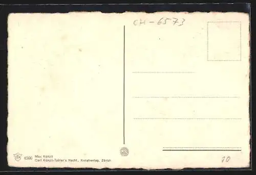 AK Gambarogno, Magadino, Ochsengespann in einer Gasse