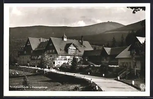 AK Riesengebirge, Blick auf die Teichmannbaude