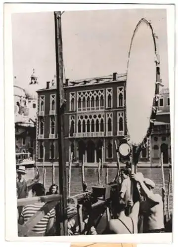 Fotografie Ansicht Venedig - Venezia, Filmaufnahmen zum Film Canal Grande 1942