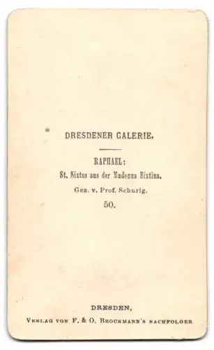 Fotografie Fotograf unbekannt, Dresden, Darstellung von St. Sixtus, nach Raphael