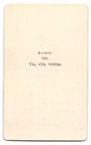 Fotografie unbekannter Fotograf und Ort, Gemälde: Via, vita veritas, nach Holbein