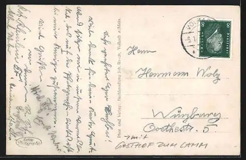 AK Volkach, Oberes Tor, Gasthaus zum Lamm