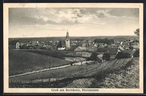 AK Bechtheim /Rheinhessen, Totalansicht vom Feld aus