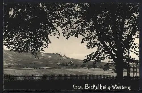 AK Gau-Bickelheim, Blick auf den Wiesberg