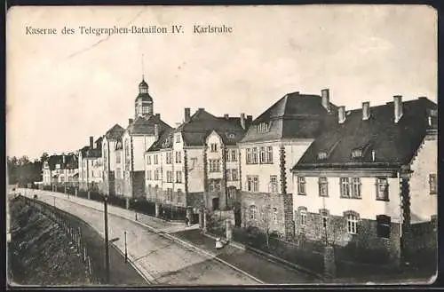 AK Karlsruhe, Kaserne des Telegraphen-Bataillon IV