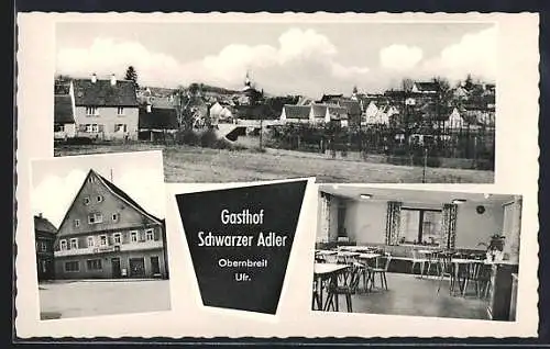 AK Obernbreit /Ufr., Gasthof Schwarzer Adler, Bes. Max Oppelt