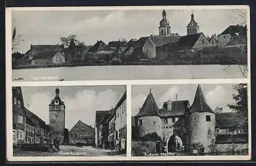 AK Prichsenstadt, Hindenburgplatz und Äusseres Stadttor