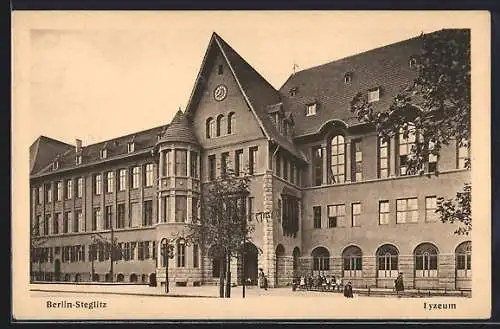 AK Berlin-Steglitz, Strasse am Lyzeum