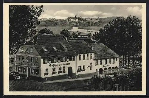 AK Volkach, Gasthof zum Lamm aus der Vogelschau