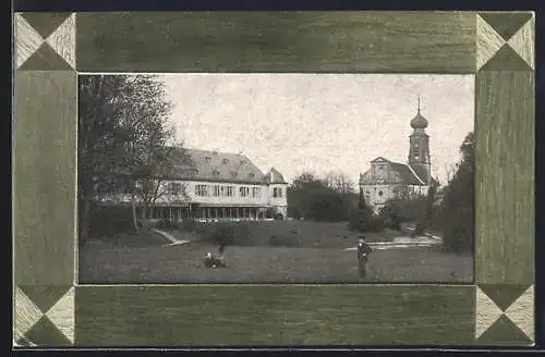 AK Gaibach b. Volkach, Krieger-Erholungsheim und Kirche