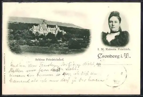 AK Cronberg i. T., Schloss Friedrichshof, Kaiserin Friedrich