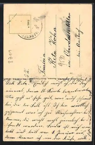 AK Markt-Einersheim, Marktplatz mit Rathaus, Schloss