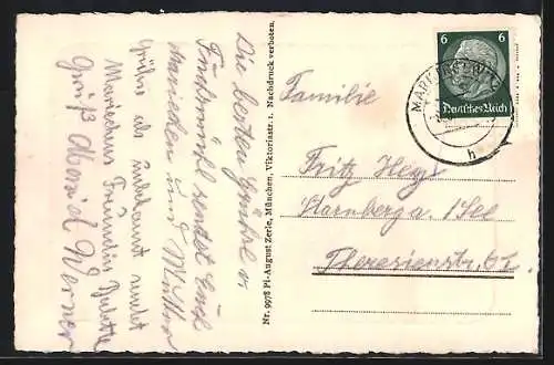 AK Fuchsmühl i. Obpf., Teilansicht mit der Kirche