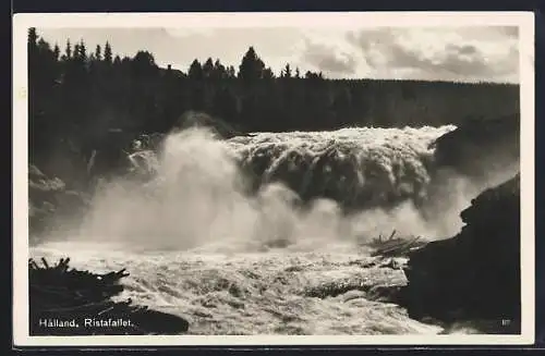 AK Ristafallet /Halland, Der Wasserfall im Sonnenschein