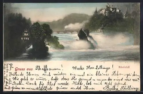 AK Rheinfall, Wasserfall und Schloss