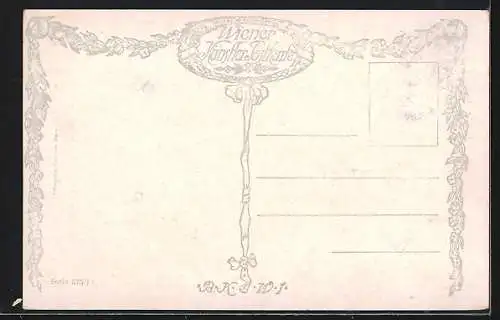 Künstler-AK Wien, Partie an der Aspernbrücke, Litfasssäule, Kutschen