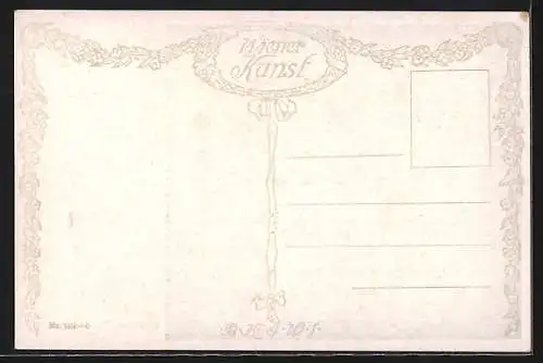 Künstler-AK Brüder Kohn (B.K.W.I) Nr. 899 /6: Wien, Ober-St. Veit, Stock im Weg, Gasthaus mit leuchtenden Fenstern