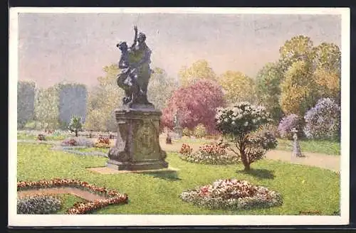 Künstler-AK Brüder Kohn (B.K.W.I) Nr. 791-10: Wien, Partie im Schwarzenberggarten