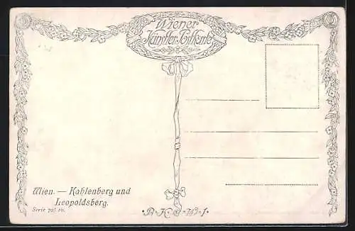 Künstler-AK Wien, Kahlenberg und Leopoldsberg