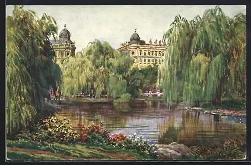 Künstler-AK Wien I, Maria-Josefa-Park