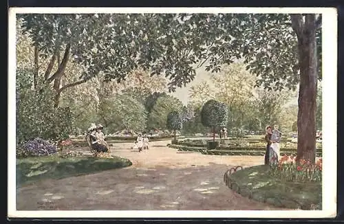 Künstler-AK Brüder Kohn (B.K.W.I) Nr. 796 /13: Wien, Motiv aus dem Stadtpark