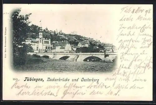 AK Tübingen, Neckarbrücke & Oesterberg