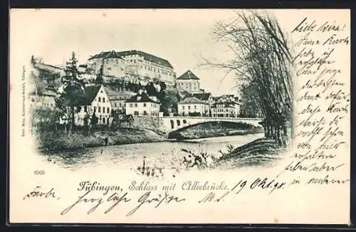 AK Tübingen, Schloss mit Alleebrücke