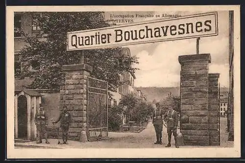 AK Trier, L`occupation Francaise en Allemagne, Quartier Bouchavesnes