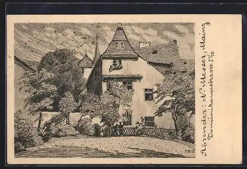 Künstler-AK Mainz, Quintiusfriedhof
