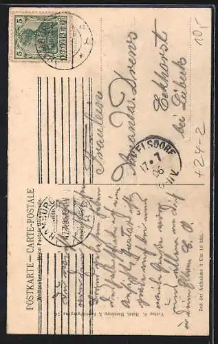 AK Hamburg-Neustadt, Brand der Michaeliskirche, Erbaut 1751-62, Durch Brand zerstört 1906