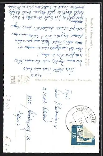 AK Abtswind im Steigerwald, Gasthof Steigerwald, Blick vom Friedrichsberg auf den Ort