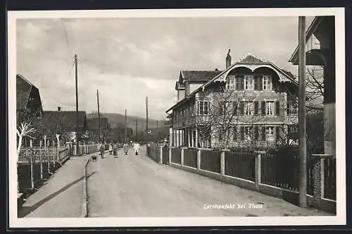 AK Lerchenfeld, Strassenpartie mit Gebäudeansicht