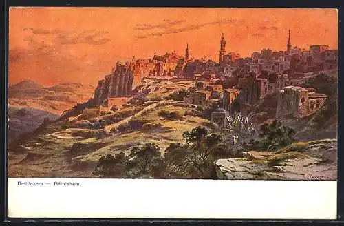 Künstler-AK F.Perlberg: Bethlehem, Panorama