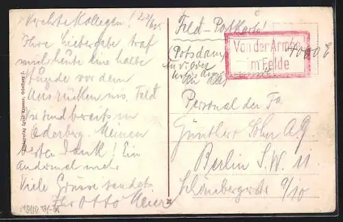 AK Oderberg, Gasthaus zur Linde mit Strassenbahn