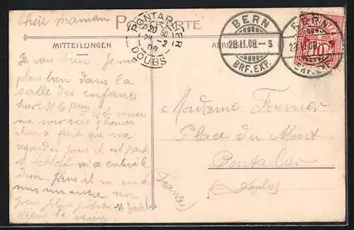 AK Bern, Ruderpartie vor dem Bundespalast