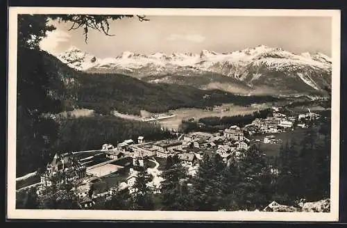 AK Pontresina, Fliegeraufnahme der Stadt