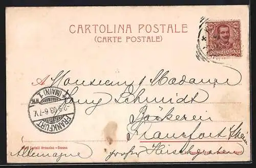 Künstler-AK Napoli, Posillipo e palazzo donn 'Anna