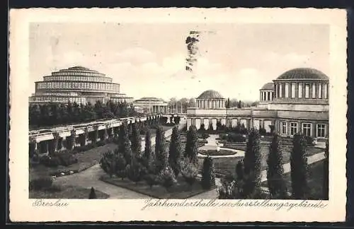 AK Breslau, Jahrhunderthalle und Ausstellungsgebäude