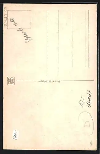 AK Vive Ste. Barbe, junger Arbeiter vor Fabrikgebäuden, Arbeiterbewegung