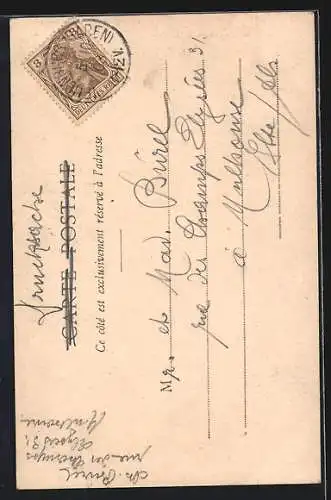 AK les 4 saisons, l`automne, Frau mit Weintrauben