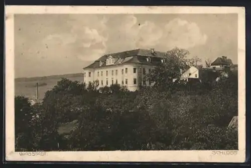 AK Wagstadt, Blick zum Schloss