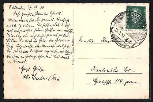 AK Walldürn i. Odenwald, Teilansicht mit Kirche