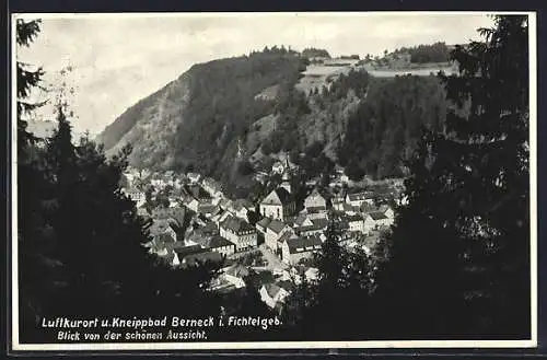 AK Berneck i. Fichtelgeb., Blick von der schönen Aussicht