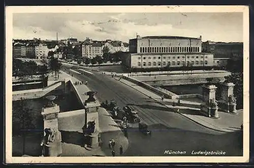 AK München, Ludwigsbrücke