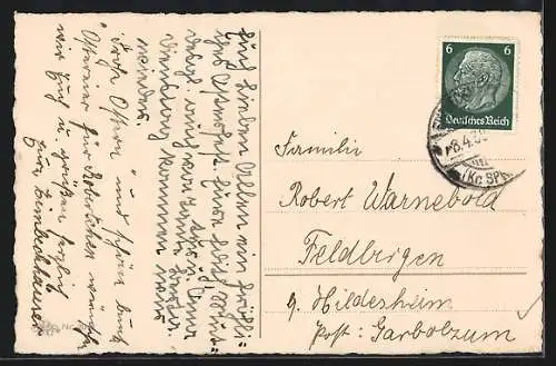 AK Knabe mit einem Korb voller Küken, Krokusse, Ostergruss