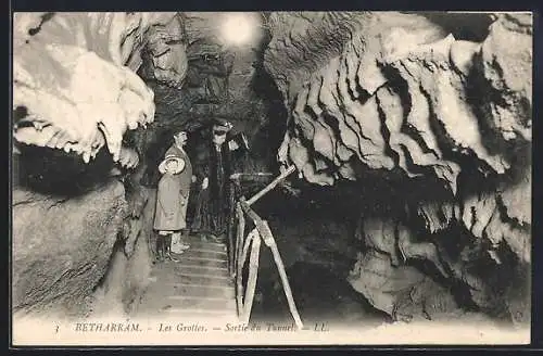 AK Betharram, Les Grottes, Sortie du Tunnel, Tunnel in der Höhle