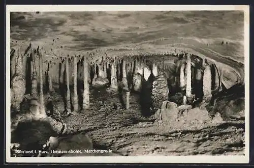 AK Rübeland i. Harz, Hermannshöhle, Partie in der Märchengrotte